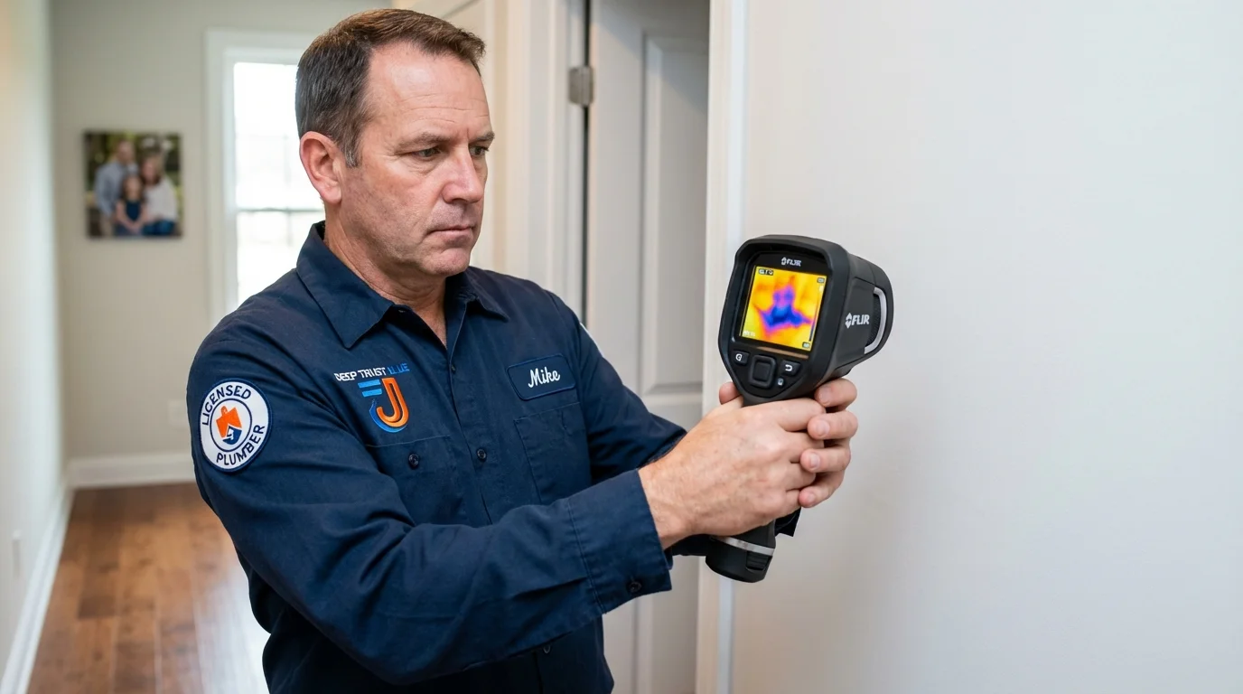 Thermal imaging leak detection by Johns Plumbing LLC in Kellogg
